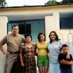 Rob and Arnida with the lady and two of her children, Albania